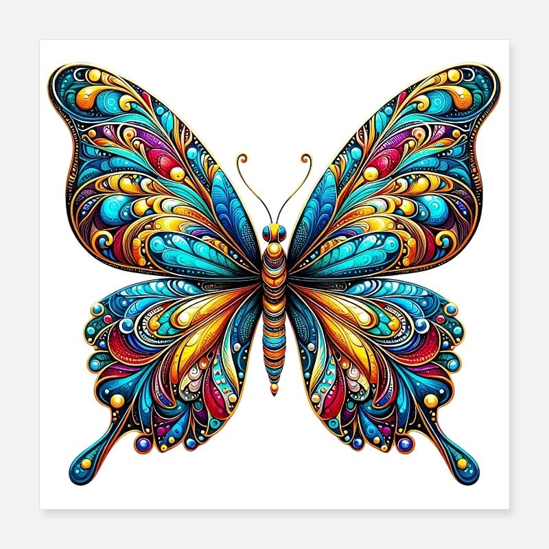 Butterfly Poster 16" x 16" (40x40 cm)