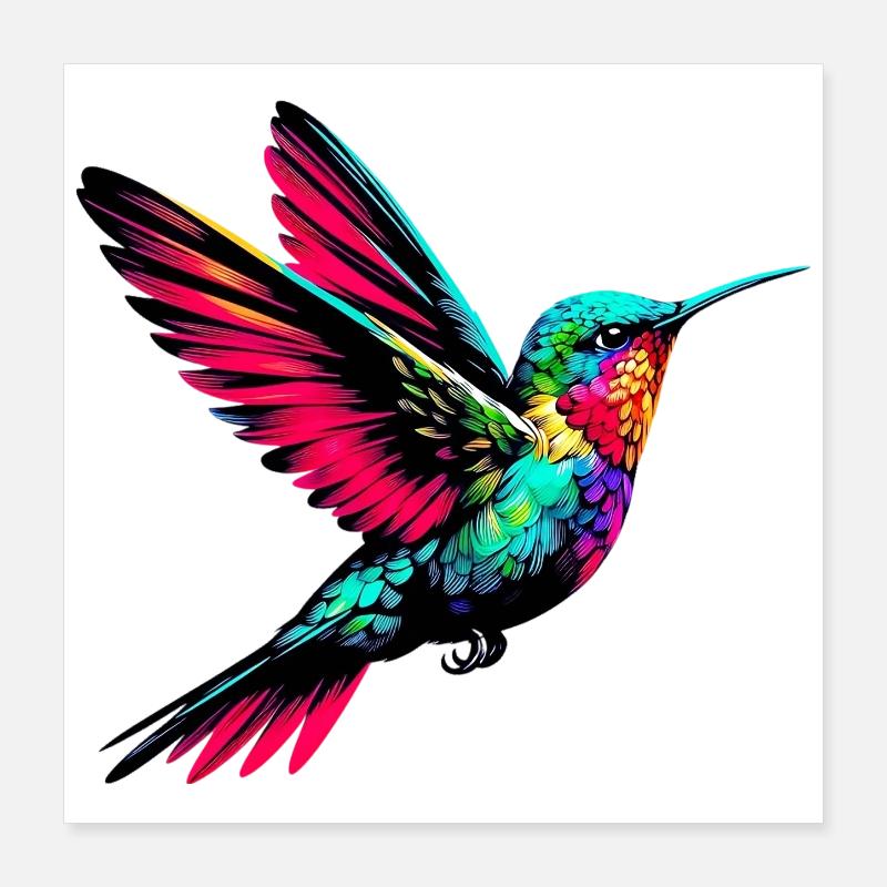 Hummingbird Poster 16" x 16" (40x40 cm)