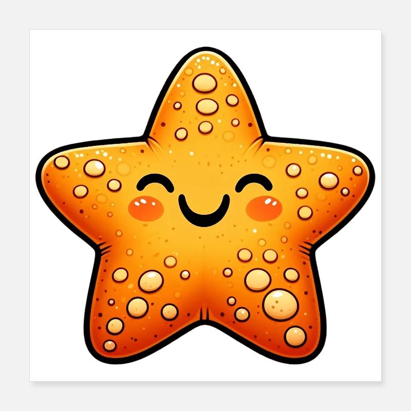 Seestern Poster 40x40 cm