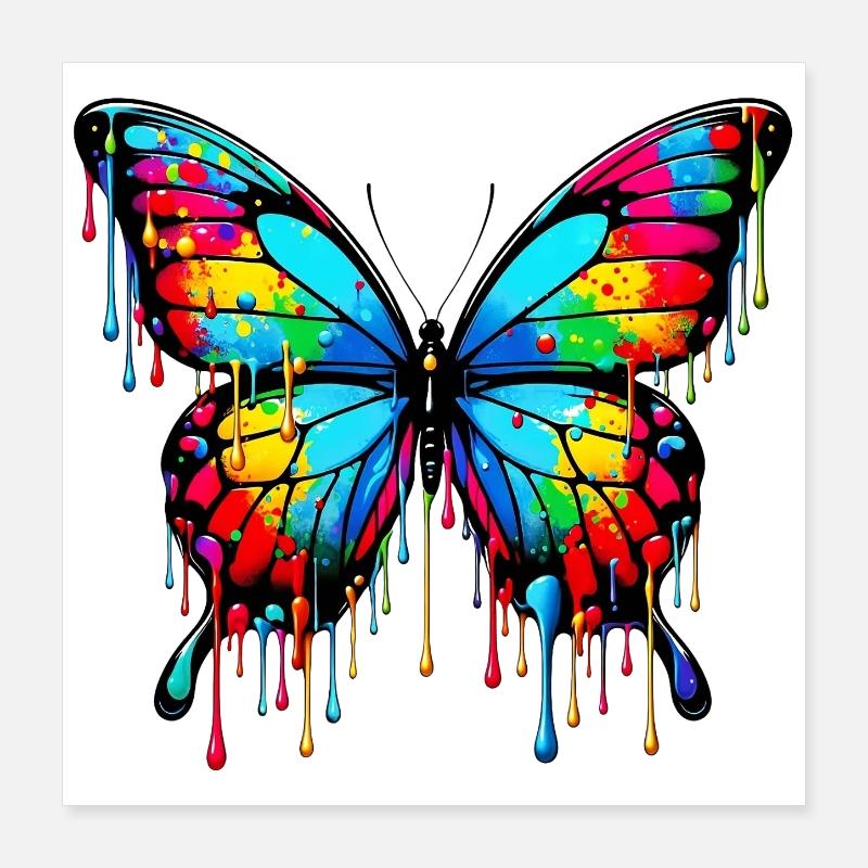 Schmetterling Poster 40x40 cm