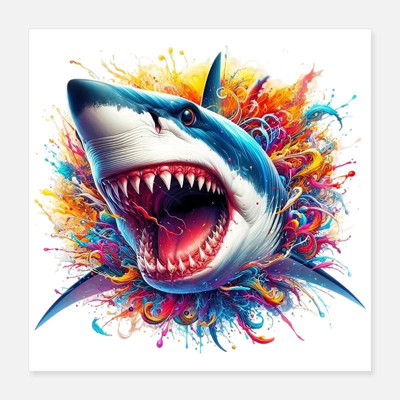Requin Poster 40 x 40 cm