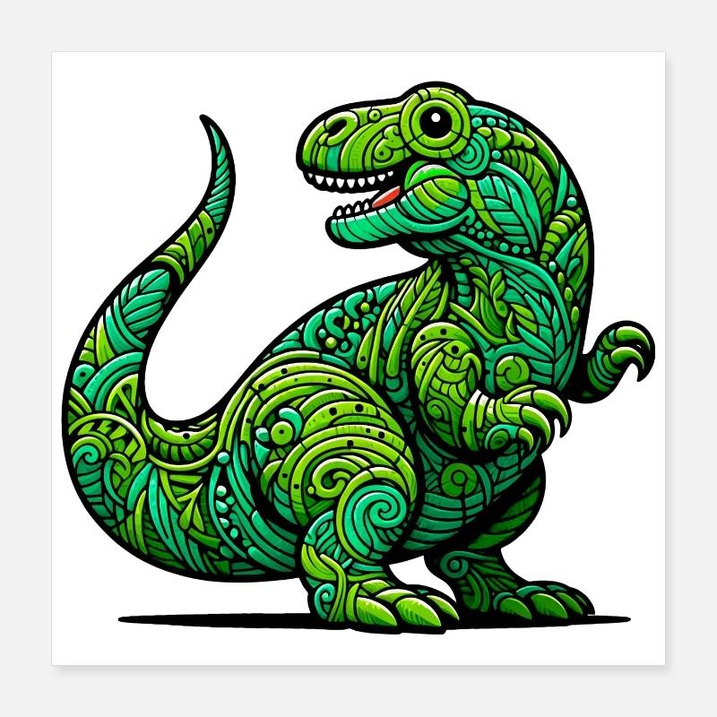 Dinosaur Poster 16" x 16" (40x40 cm)