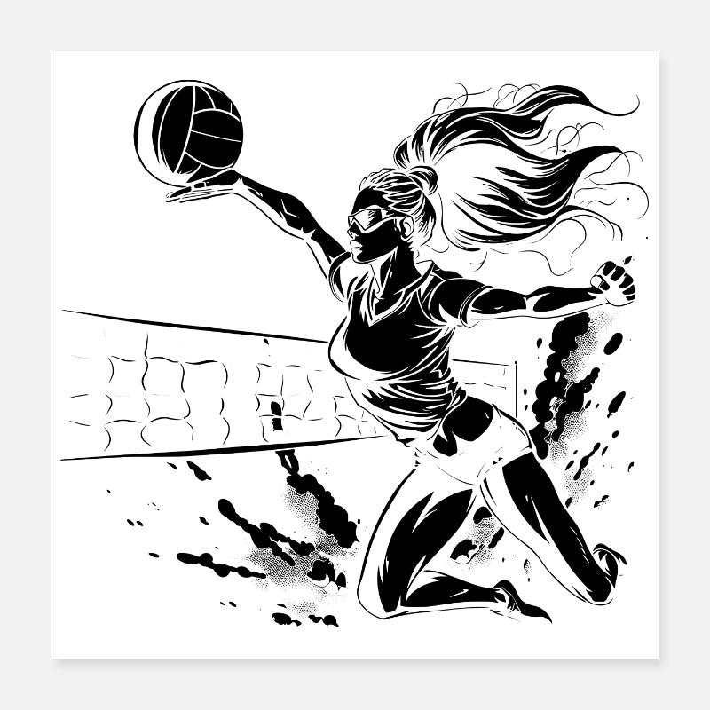 Volleyball player Poster 16" x 16" (40x40 cm)