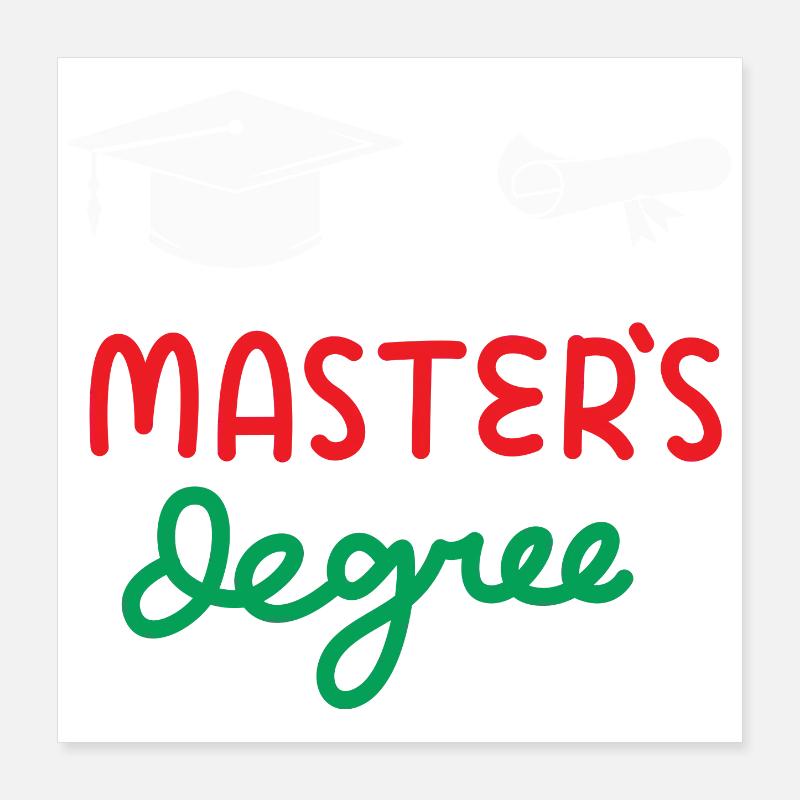 Master-Abschluss Poster 40x40 cm