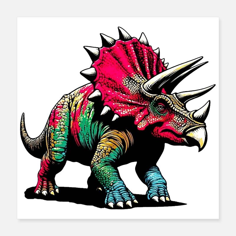 Dinosaure Poster 40 x 40 cm