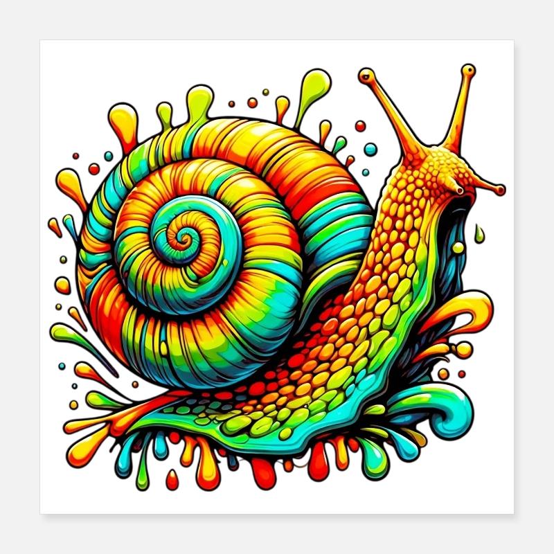 Escargot Poster 40 x 40 cm
