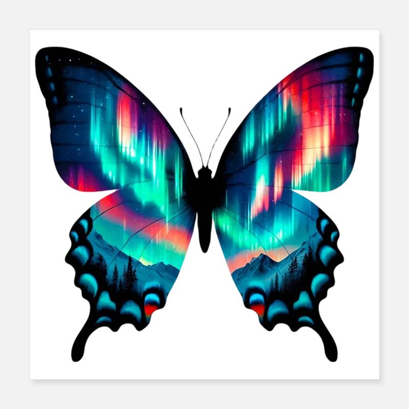 Butterfly Poster 16" x 16" (40x40 cm)