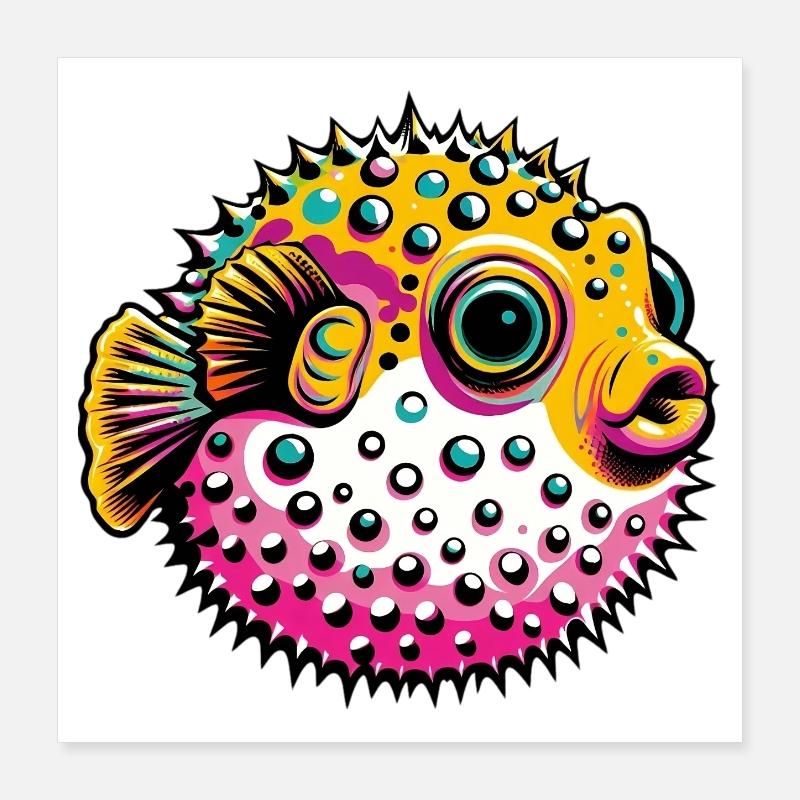 Blowfish Poster 40 x 40 cm