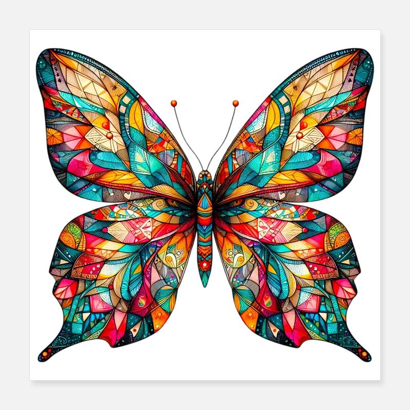 Papillon Poster 40 x 40 cm