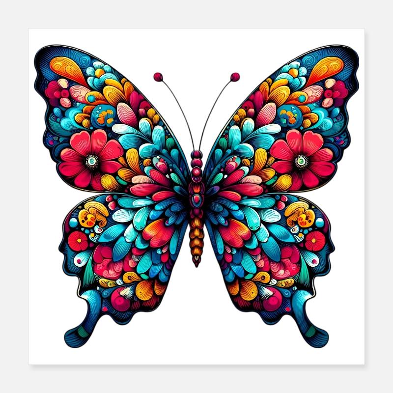 Papillon Poster 40 x 40 cm