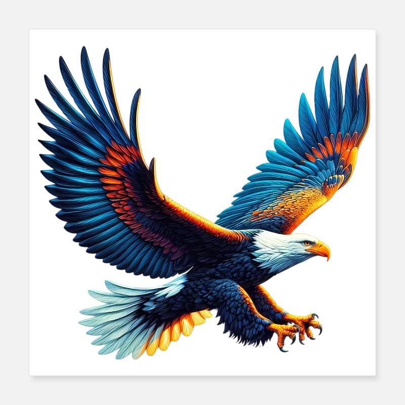 Eagle Poster 16" x 16" (40x40 cm)
