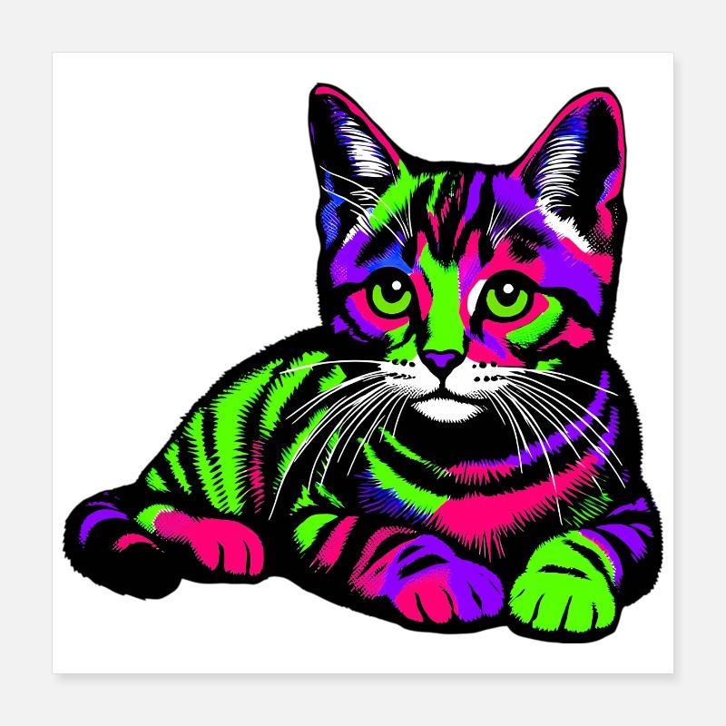 Katze Poster 40x40 cm