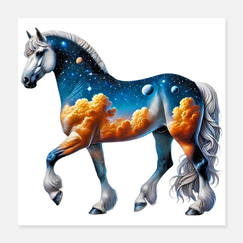 Pferd Poster 40x40 cm