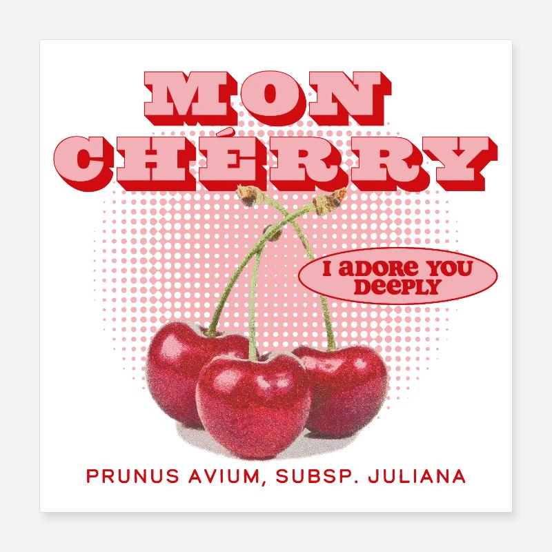 Mon Cherry Love Poster 16" x 16" (40x40 cm)