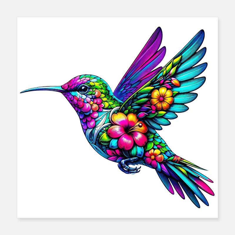 Colibri Poster 40 x 40 cm