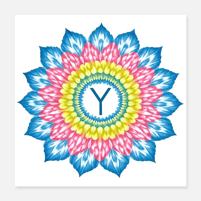 Mandala Y Arc in der Sonne Poster 40x40 cm