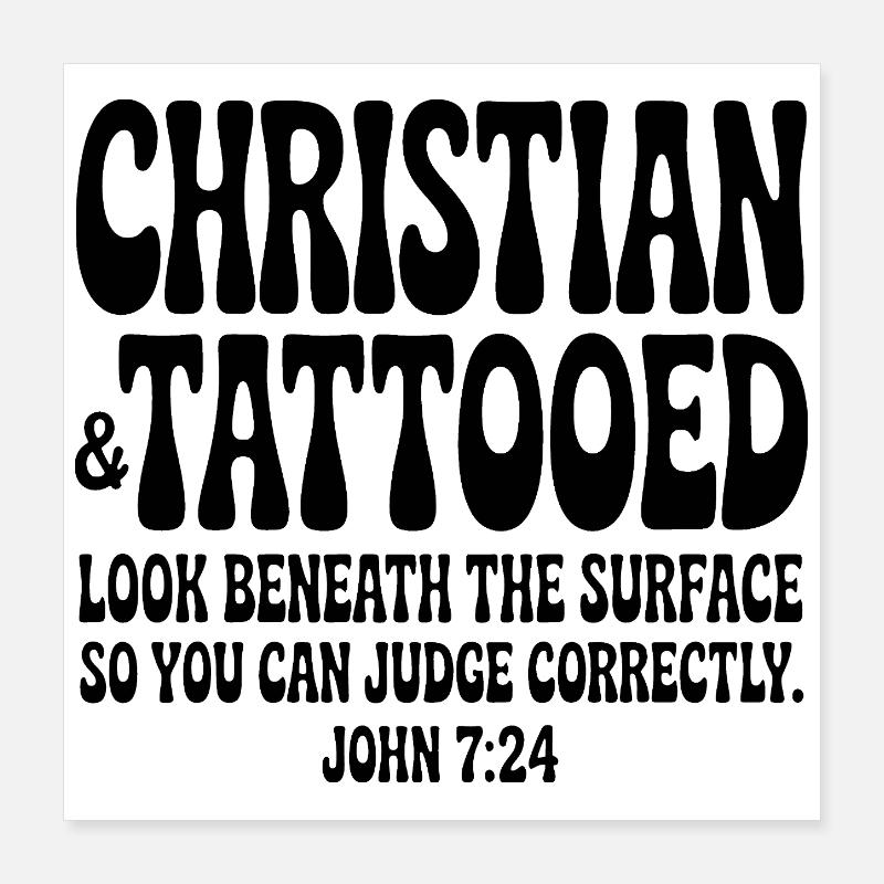 Christian Tattooed Poster 40 x 40 cm