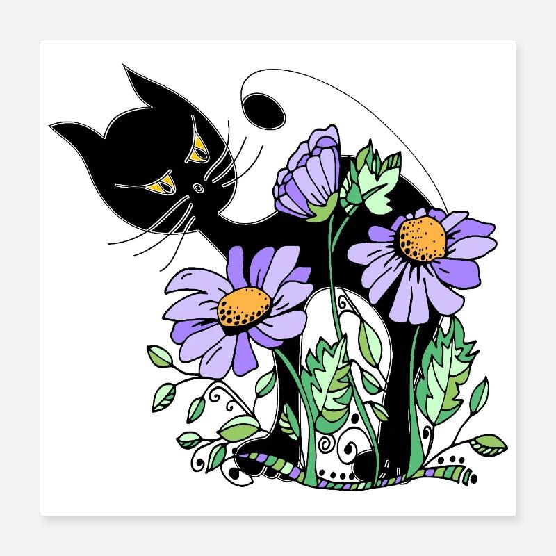 Katze Poster 40x40 cm