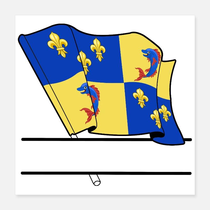 Dauphiné Text Space Poster 16" x 16" (40x40 cm)