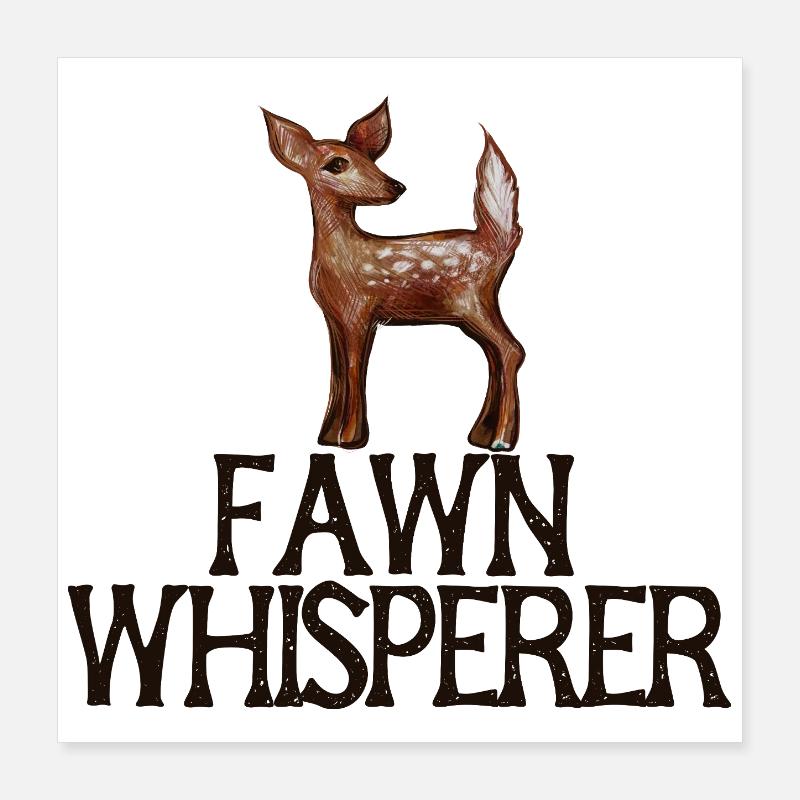 Chuchoteur Faon Poster 40 x 40 cm