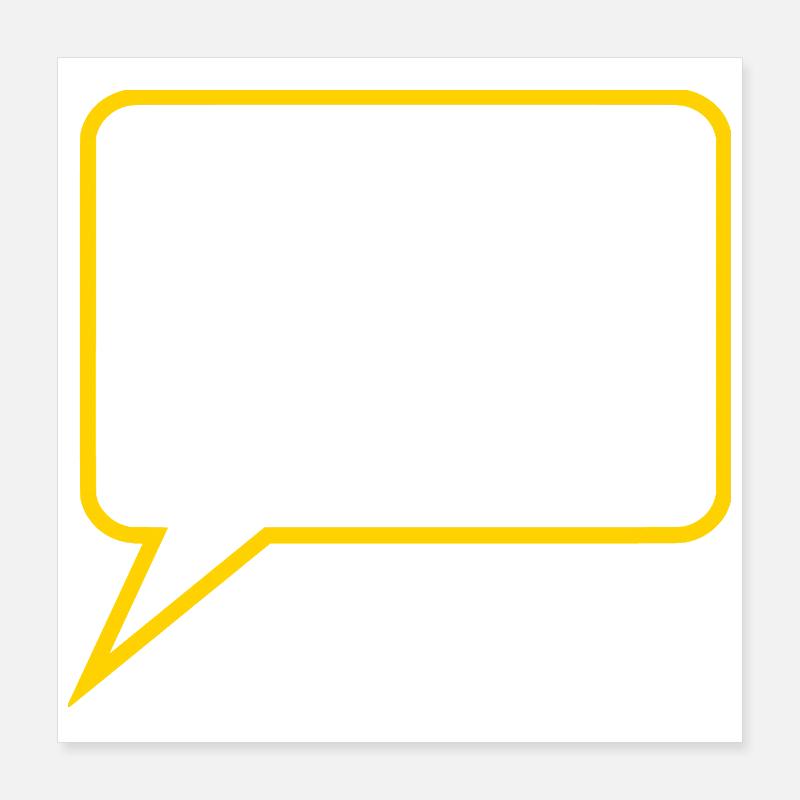 Personalize your own speech bubble comic Poster 16" x 16" (40x40 cm)