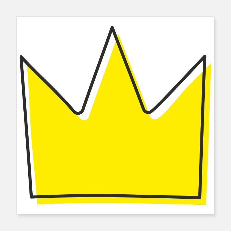 Crown Illustration Poster 16" x 16" (40x40 cm)