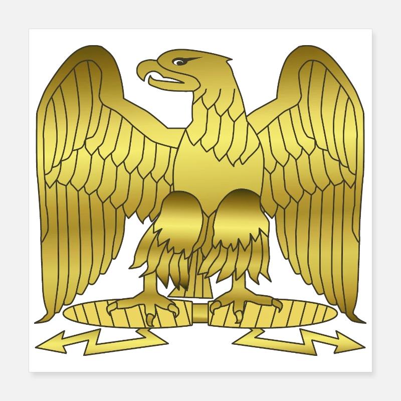 Blason de l’aigle impérial doré de Napoléon Poster 40 x 40 cm