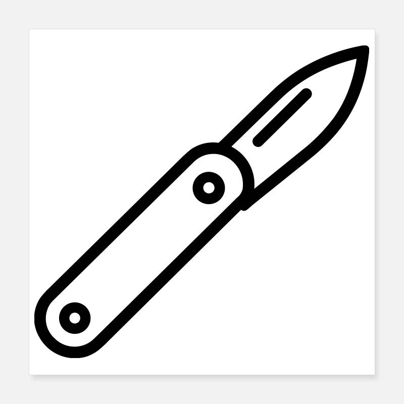 Messer Poster 40x40 cm