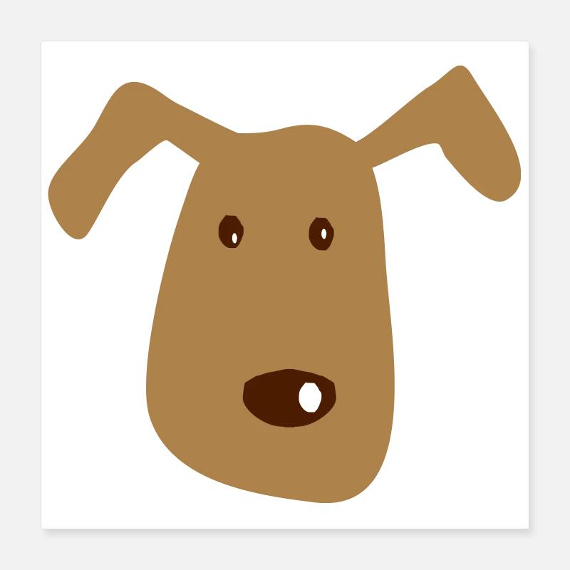 chien Poster 40 x 40 cm