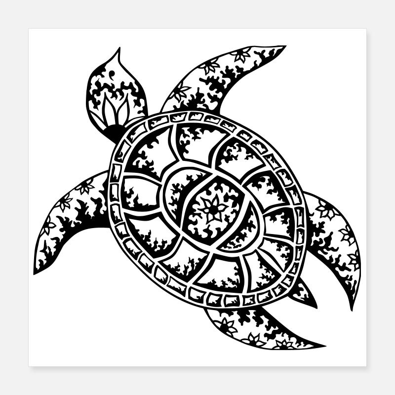 Turtle Poster 16" x 16" (40x40 cm)