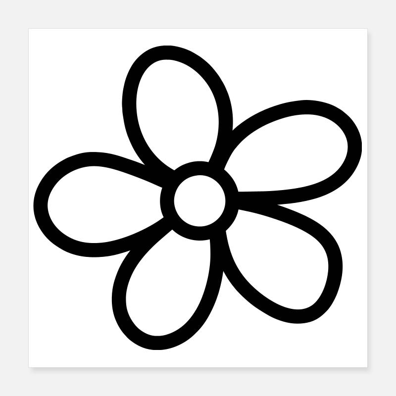 Bloom fleur fleurit peu naturellement Poster 40 x 40 cm