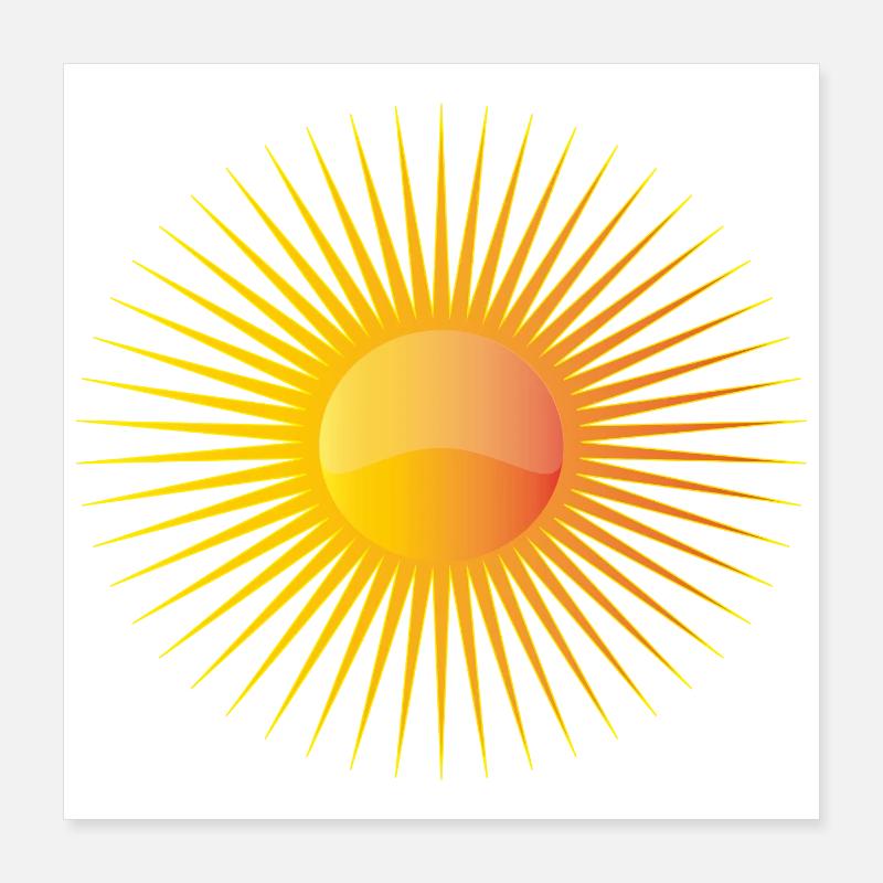 Soleil jaune Poster 40 x 40 cm