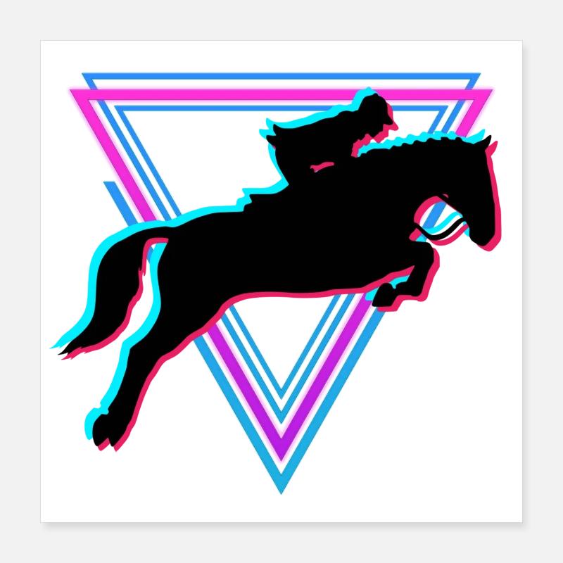 Reiten Poster 40x40 cm
