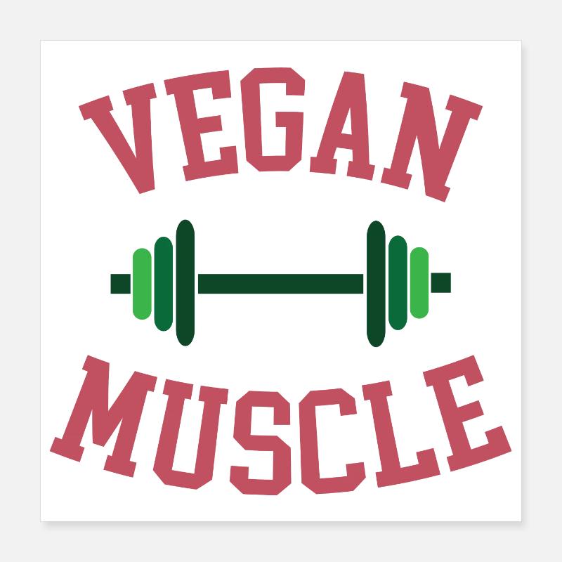 Muscle végétalien Poster 40 x 40 cm