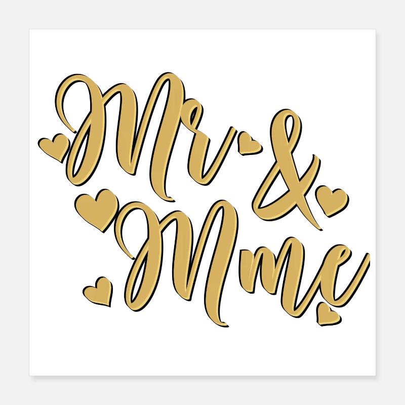 Mr & Mrs Doré Heart Poster 16" x 16" (40x40 cm)