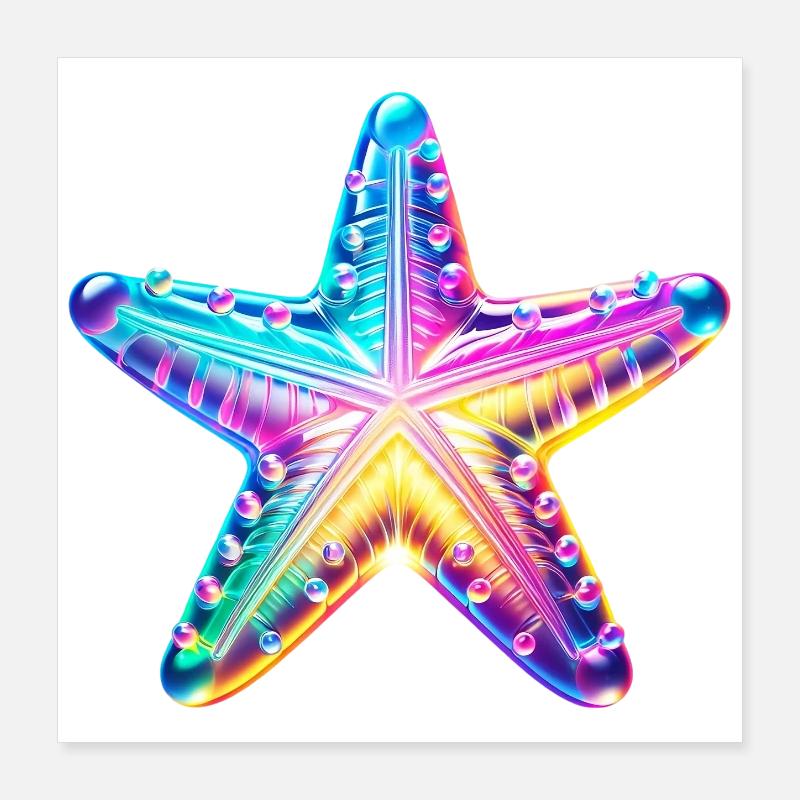 Starfish Poster 16" x 16" (40x40 cm)