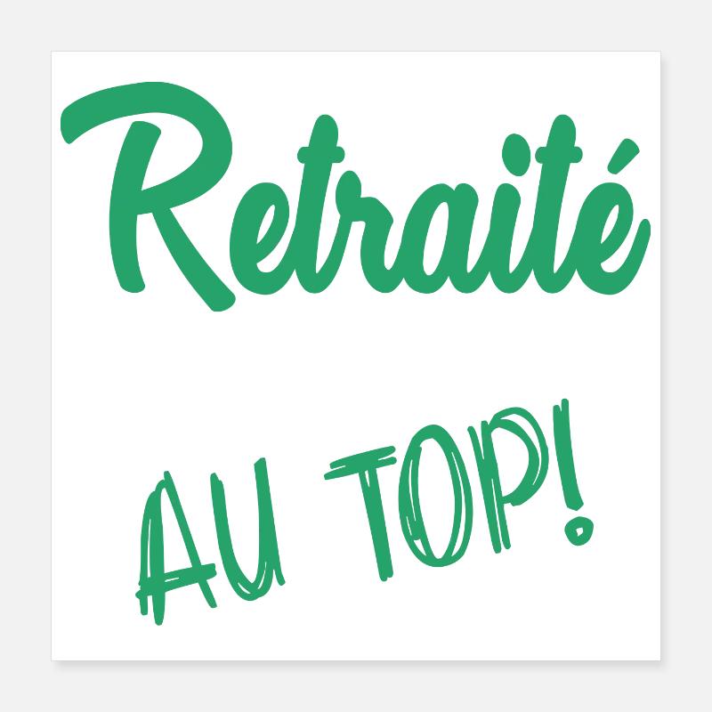 RUHESTAND. RUHESTAND. PENSIONIERT Poster 40x40 cm