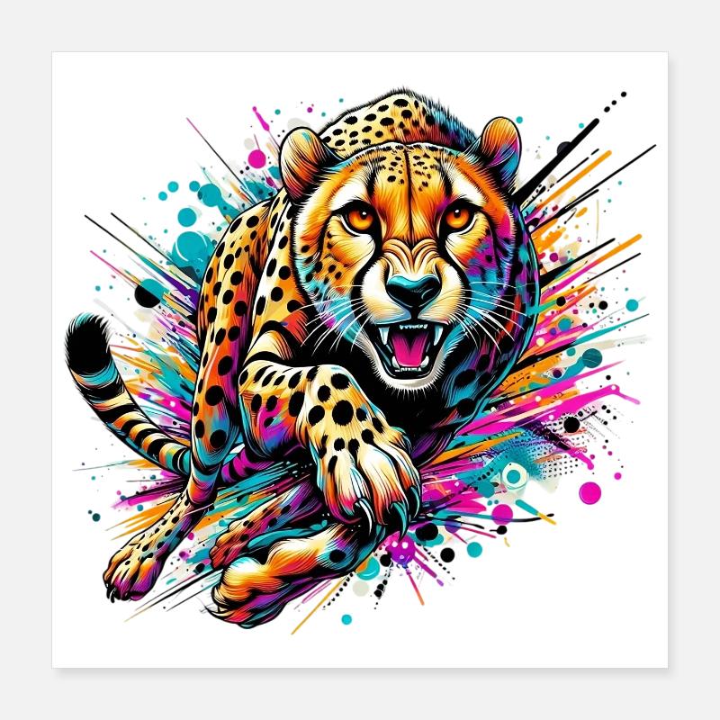 Gepard Poster 40x40 cm