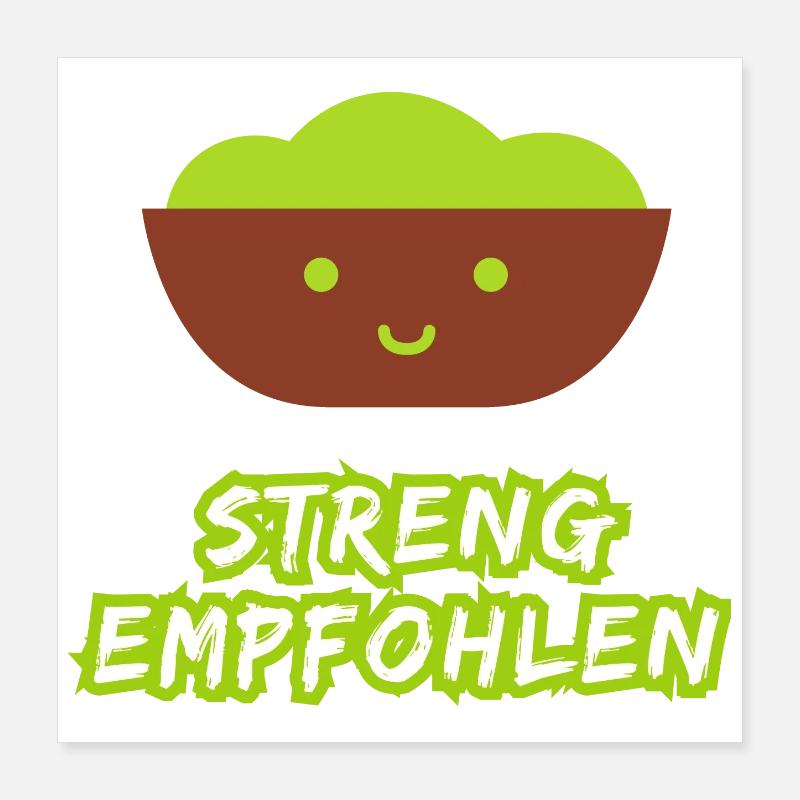 Guacamole strictement recommandé Poster 40 x 40 cm