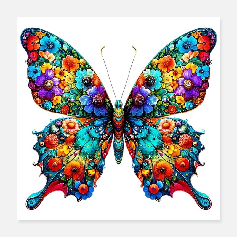 Papillon Poster 40 x 40 cm