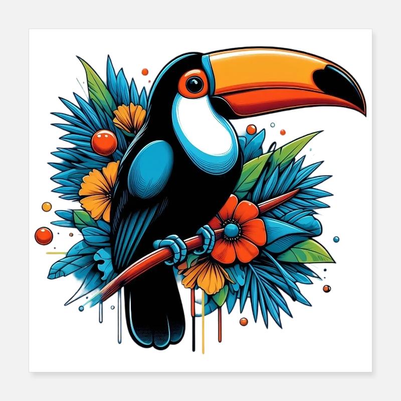 Toucan Poster 40 x 40 cm