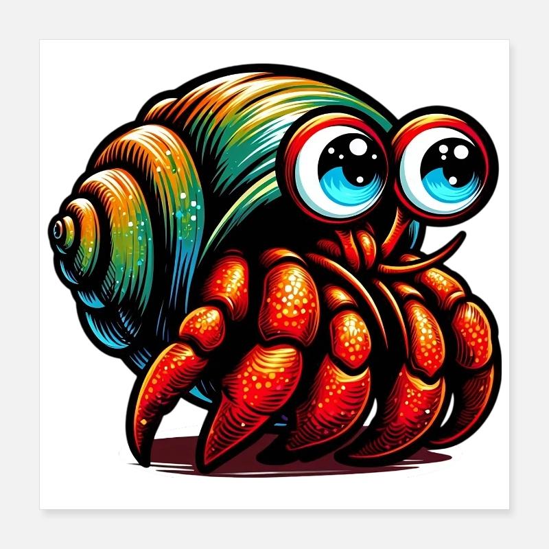 Hermit crab Poster 16" x 16" (40x40 cm)