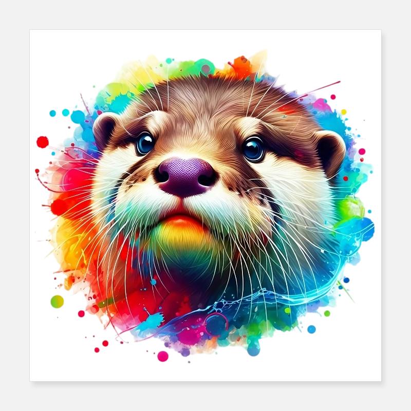 Otter Poster 16" x 16" (40x40 cm)