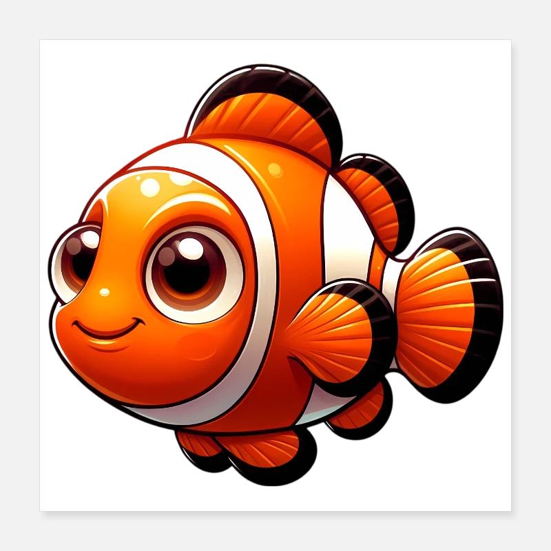 Clownfish Poster 16" x 16" (40x40 cm)