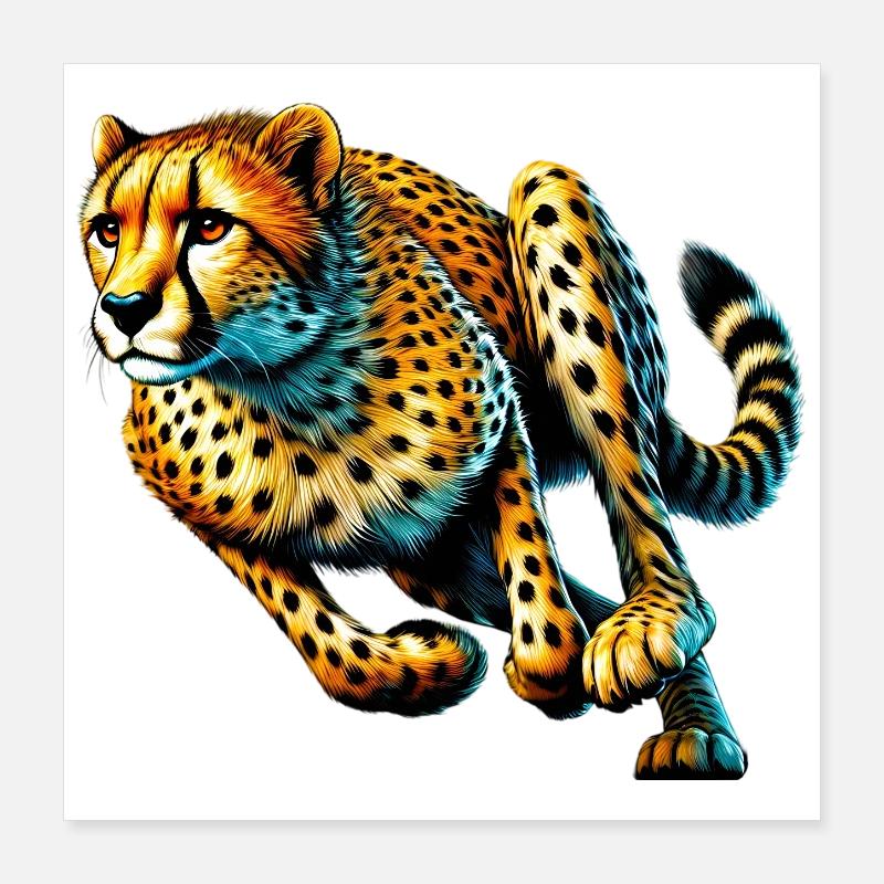 Cheetah Poster 16" x 16" (40x40 cm)