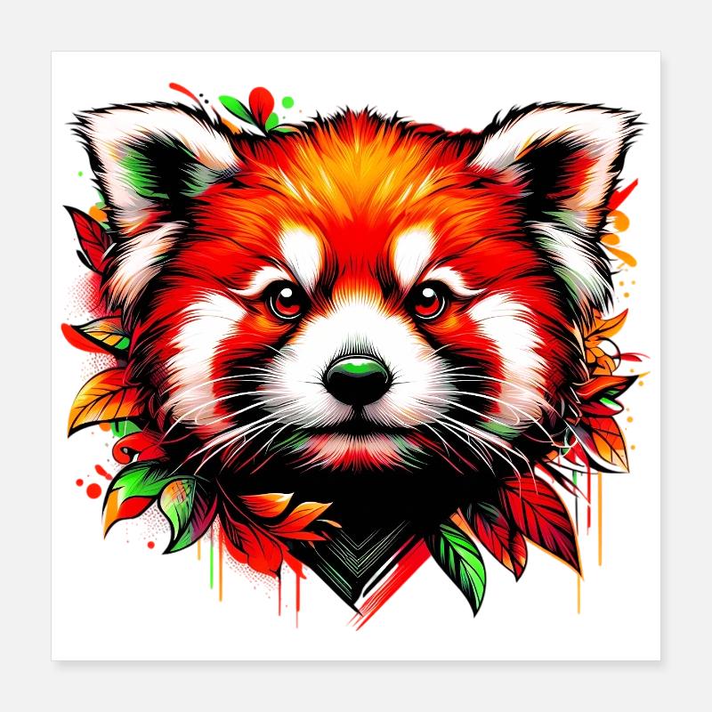 Petit panda Poster 40 x 40 cm