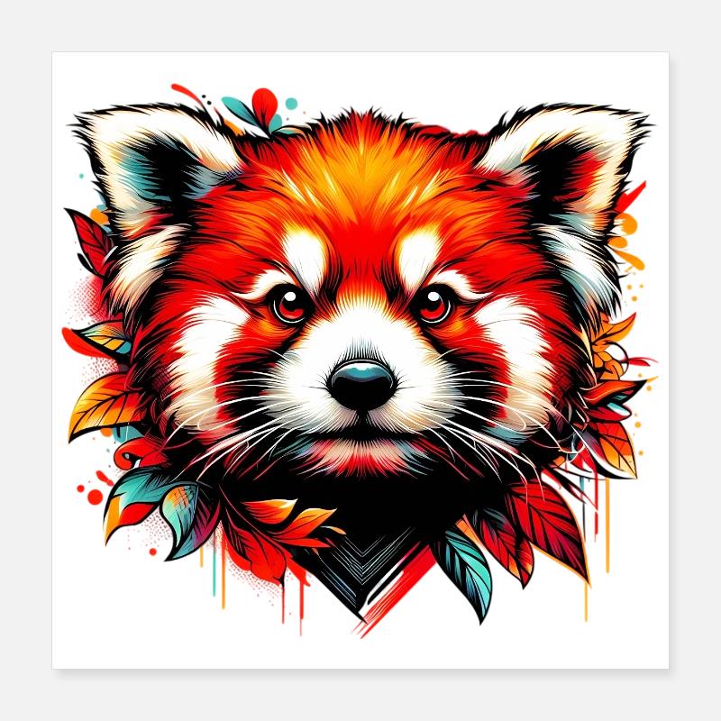 Kleiner Panda Poster 40x40 cm