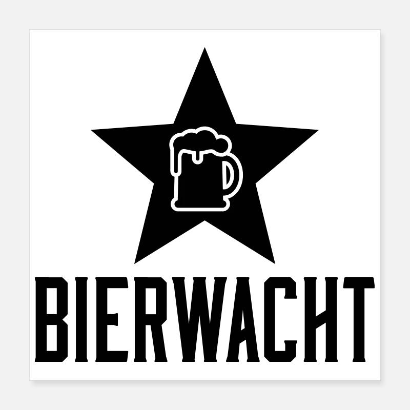 Bierkrug Linienkunst Poster 40x40 cm