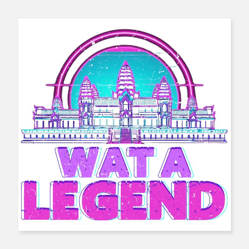 Cambodia Cambodian Wat A Legend Poster 16" x 16" (40x40 cm)