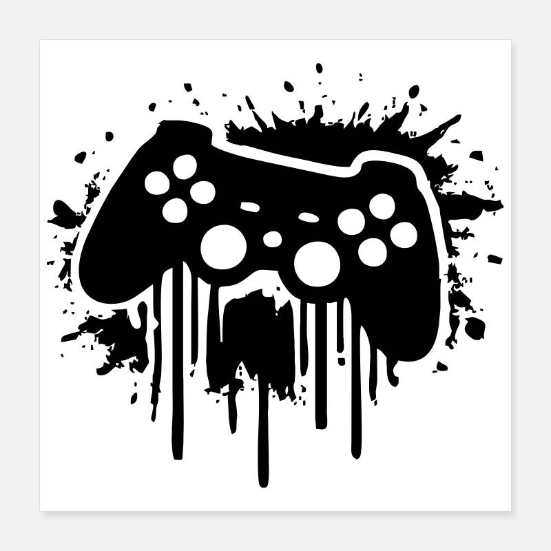 Manette de jeu Poster 40 x 40 cm